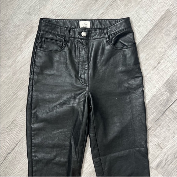 ARITZIA Wilfred Melina Vegan Leather Pants Black  Size 4 - Picture 5 of 14
